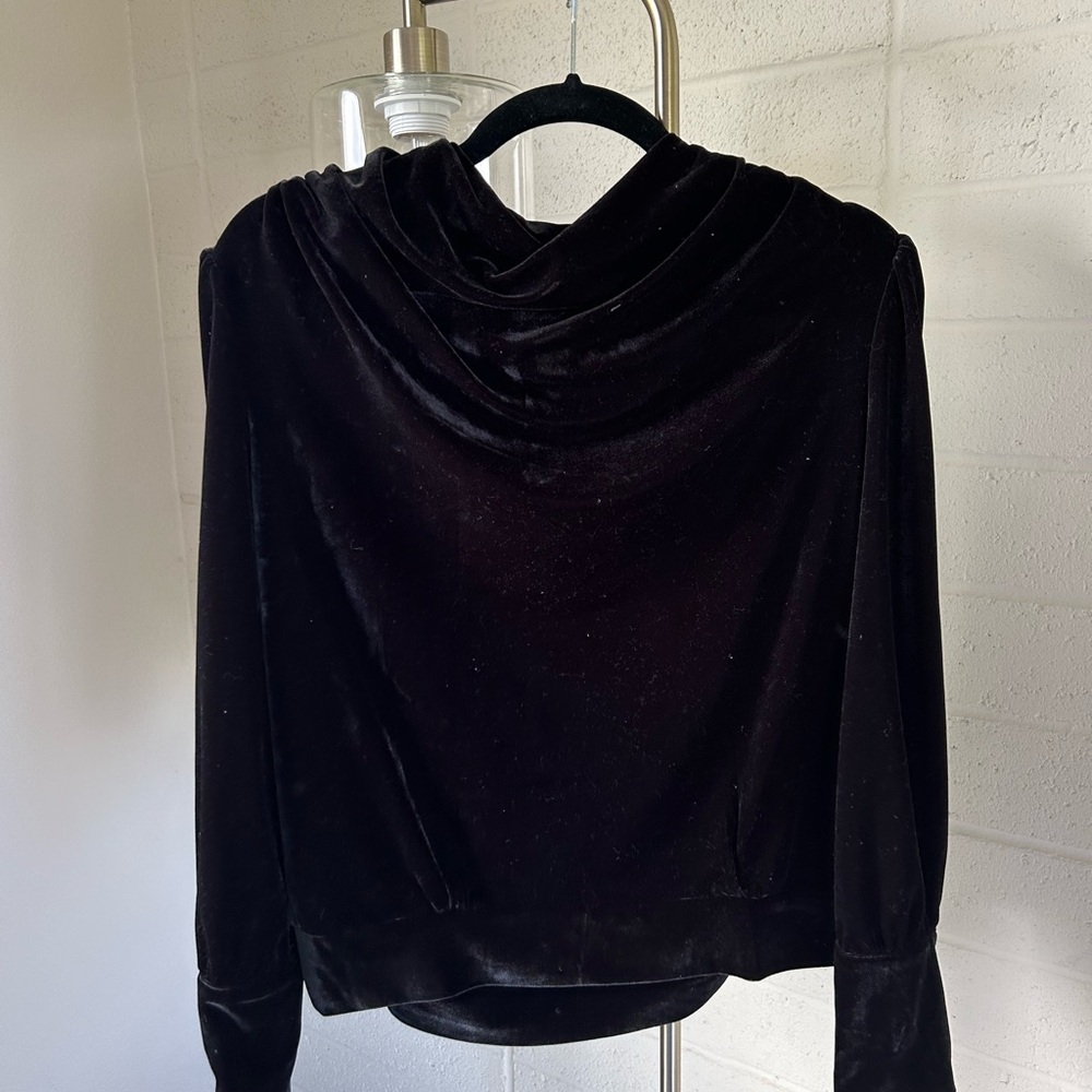 ANTHROPOLOGIE black velvet blouse